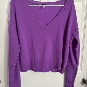 Free People cropped cashmere sweater, size L